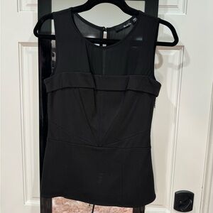 Mesh pedlum tank top black size small